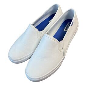 Keds Women's Slip-on Sneakers Shoes - Size 8 White Canvas Softerra Insole